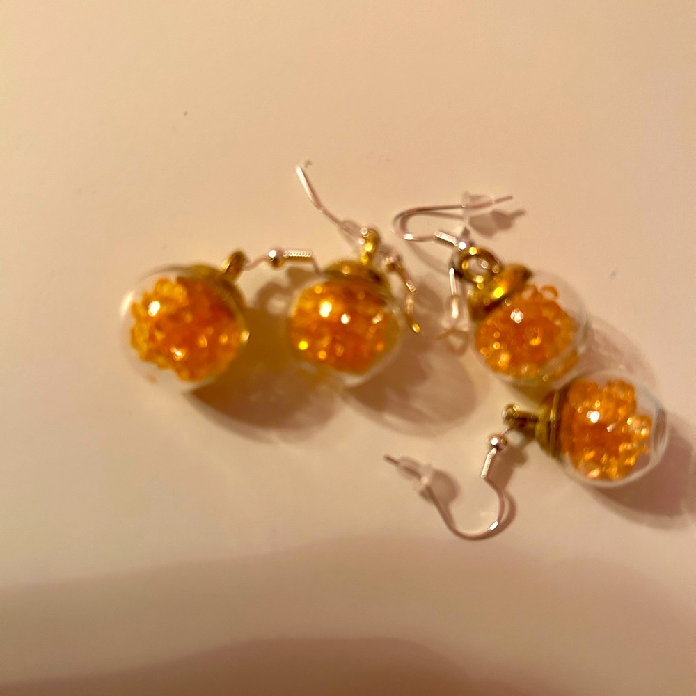 Sterling silver bulb earrings
